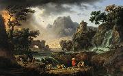 Mountain Landscape with Approaching Storm Emile Jean Horace Vernet